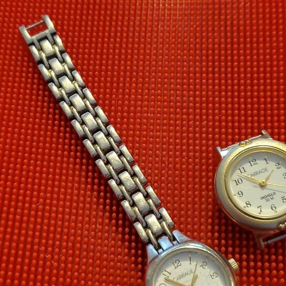 Two Carriage by Timex Indiglo Watches One Without Band‎ - Picture 2 of 9